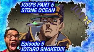 JOTARO GETS SNAKED!!! JJBA STONE OCEAN EPISODE 5 REACTION! 