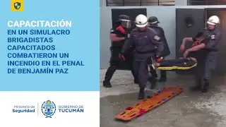 En un simulacro brigadistas capacitados combatieron un incendio en el penal de Benjam&iacute;n Paz