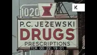 1960s Detroit USA, shop signs, multicultural Detroit