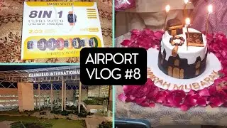 Airport vlog#8 my khala came back from Umrah /gift Mila smart watch #vlogging #pakistan #trending