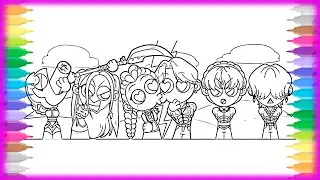 KPop Demon Hunters Coloring Pages - Kpop Idols, but SPRUNKI Mod | Satisfying Coloring Zoey Mira Rumi