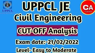 uppcl je civil exam analysis and cut-off 2022,uppcl je civil cut off 2020,uppcl je civil cut off