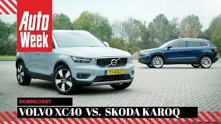 Skoda Karoq vs Volvo XC40 - Autoweek dubbeltest - English subtitles
