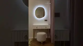 Modern LED Mirror Dressing Table with Stool  Luxury Vanity Set | #shorts #tranding #furniture #video