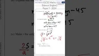 IGCSE Maths (paper 1, 2024) #igcse2025 #maths