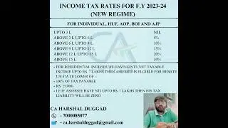 TAX rate and Slabs Form 10IEA