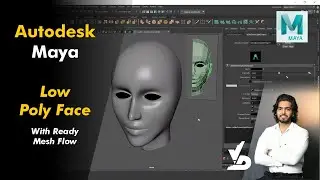 Autodesk maya | Low Poly Face With Ready Mesh Flow