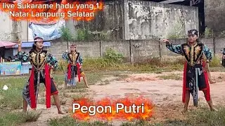 Nari Pegon Putri Putri Jaranan TRIDADI Mudo live Sukarame hadu yang 1 Natar Lampung Selatan..