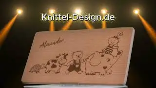 Personalisiertes Kinder Fr&uuml;hst&uuml;cksbrettchen - Kinderparty Motiv | Holzbrett mit Namen