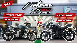 Pulsar N160 Single Seat vs Split Seat Comparison🤔Which Should You Buy?#bajaj#pulsar#n160#review#2026