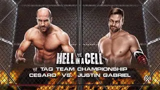 Justin Gabriel vs. Antonio Cesaro WWE Hell in a Cell 2012 (2k15)