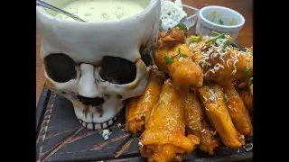 Orc makes deep Fried Pixie Wings with magic Buffalo Sauce. (Buffalo Wings)