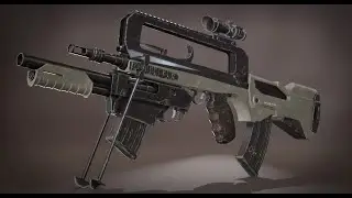 FamasG1 with underbarrel shotgun and scope