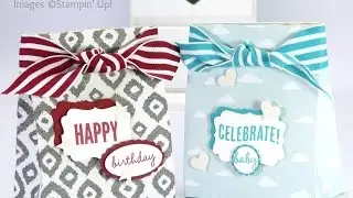 Stampin' Up! Sweet Dreams DSP Gift Bag Tutorial
