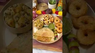 Navratri Special Thali - Sabudana Dosa Recipe😍 #shorts #trending #navratri