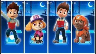 PAW Patrol: Marshall - Chase - Skye Rubble Gameplay Tiles Hop EDM Rush New