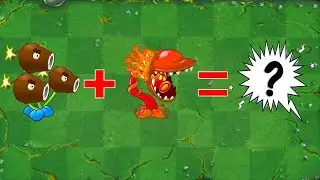 PvZ 2 Fusion - Team Super Plants Max Level Power Up - Three Cannon vs Snap Fire Pea