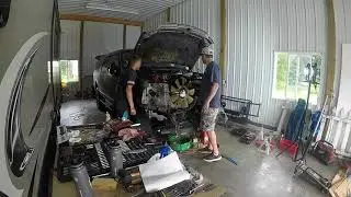 2003 Ford Excursion 6.0L engine rebuild/replacement part 1,  engine removal