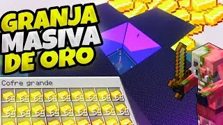COMO HACER una GRANJA de ORO MASIVA en MINECRAFT JAVA | LA MEJOR GRANJA DE ORO | FACIL Y RAPIDO