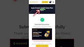 Binance LEVER Daily Plan Quiz Answers || Dollar-Cost Average Into BTC Until the Next Halving
