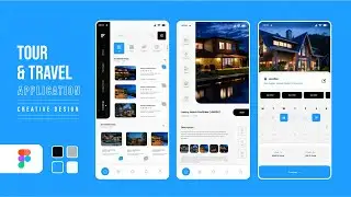 Tour & Travel App Design | UI Design | On Figma | Creative & Modern Hotel Booking App Design