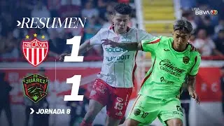 NECAXA 1-1 JU&Aacute;REZ J8 | Empate en el regreso de la Liga BBVA MX | Apertura 2025