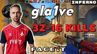 CSGO POV gla1ve (32-16) Inferno 𝙒𝙞𝙣 (16-8) / Faceit 16.03.2023