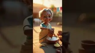 Cute cartoon grandma making crispy chocolate cookies at home 🍪Indian style homemade cookiesrecipe❤️😍
