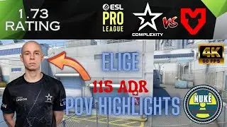 ⫷CS2 POV HIGHLIGHTS⫸ EliGE | ESL Pro League Season 20 | Complexity vs MOUZ | map2 Nuke