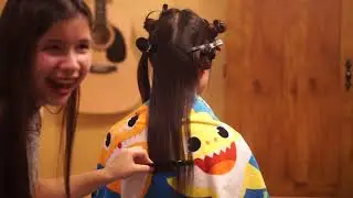 CUTTING MY SISTER'S HAIR!! || My First Time Cutting Hair...