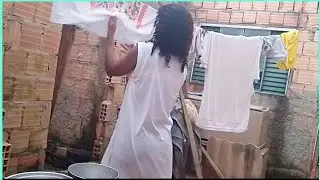 ROTINA DE DONA DE CASA LAVANDO LOUÇA, PEGANDO A ROUPAS DO VARAL & MUITO MAIS