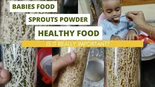 1 year baby food recipe | molakala podi | healthy & protine rich sprouts powder | #babyfood