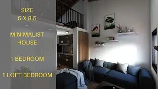 Loft House Design 5 x 8.5 meters (59 Sqm)
