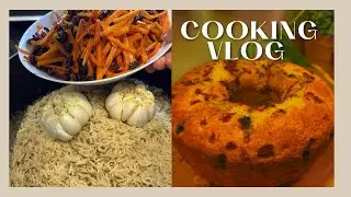 A Cozy Cooking Day | Qabuli Palaw, Baking Cake & Homemade Granola 🍰🍚