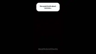 One quiet truth about success&hellip;