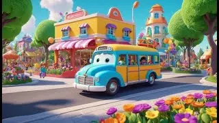 Wheels Go Round in the City | Busy City Transport Song for Kids | Fun Toddler Nursery Rhyme
