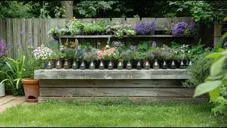 Upcycled Metal & Wood Decor for Rustic Farmhouse Backyard Garden Aesthetics