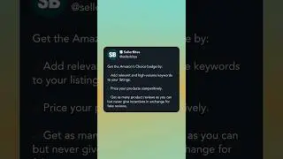 Get the Amazon's Choice Badge