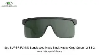 Spy SUPER FLYNN Sunglasses Matte Black Happy Gray Green   2 8 8 2