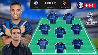 Inter Milan Vs Slavia Prague Champions League 2025-26 Milan Predicted Squad With Chivu