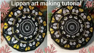 How to make lippan art 😍❤️on black background#lippanart#trending#viral#rizkigameon#clyart 