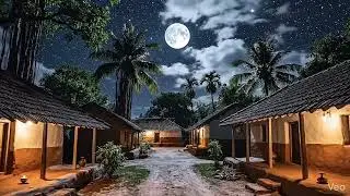 Peaceful Indian Village Night 🌙 | Moonlight Ambience for Sleep & Relax