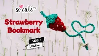 How To Crochet a Strawberry Bookmark fast and easy | crochet tutorials for beginners