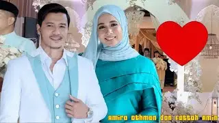 Amira Othman dan Fattah Amin kelihatan memukau pada majlis perkahwinan mereka