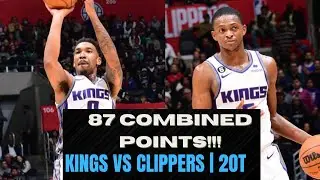 De'Aaron Fox and Malik Monk 87 COMBINED POINTS | Game Highlights | 2 Overtime