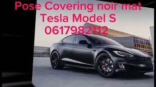 Pose Covering noir mat  Tesla Model S 0617982112   #covering_noir_mat #peinturecarrosserie