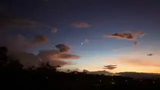AGE waxing crescent moon🌙 with Venus & lightning ⚡️ real time & sounds, Philippines, 4 Nov 2024
