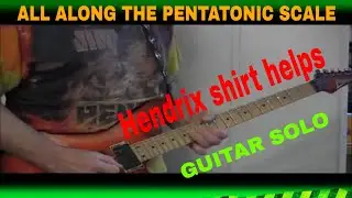jimi hendrix all along the watchtower, VISUAL GUITAR PLAY ALONG, backing track, E-flat Tuning