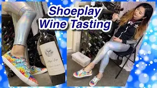 Holographic Pants Tights Rainbow Sneakers Shoeplay Wine Tasting, Stag’s Leap, Shoes Try On Review