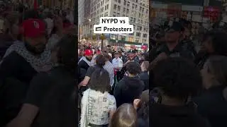 🇵🇸🍉 Zuccotti Park, New York Protest with Heavy Police Presence